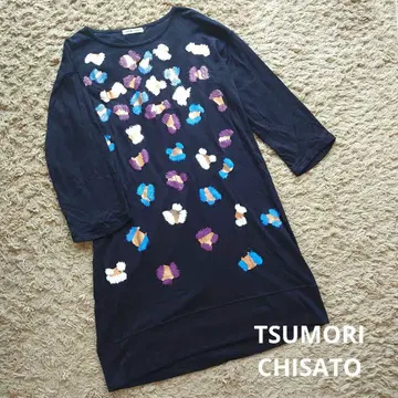[컨디션 최상] TSUMORICHISATO 무릎 기장 원피스 츠모리치사토