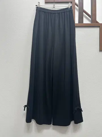 엠즈 그레이시 와이드 팬츠 36 사이즈 리본 포함 블랙