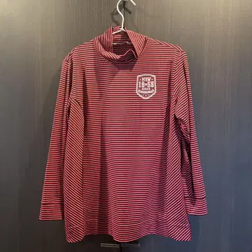 Munsingwear 터틀넥 3L 빨검 스트라이프
