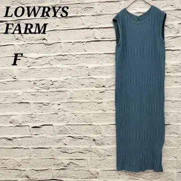 로리즈팜 [ F ] 랜덤 골지 슬리브리스 원피스 사이드 슬릿