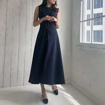 Herlipto front Lace-up midi dress