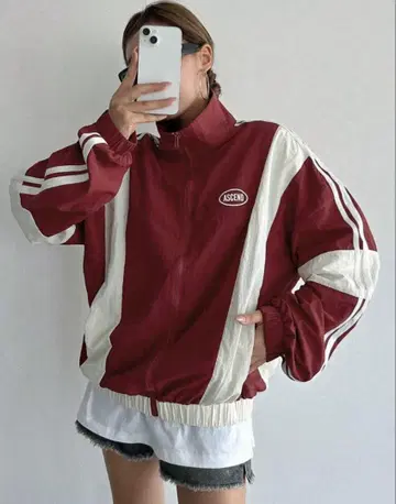 오버사이즈 빨흰 저지
