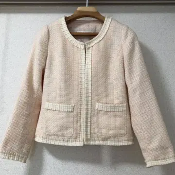 BEAMS LIGHTS 노카라 자켓 트위드 자켓