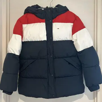 TOMMY JEANS 후드 부착 다운 자켓 M