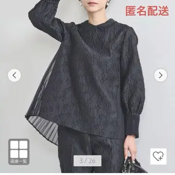 유나이티드 애로우즈 자카드 블라우스