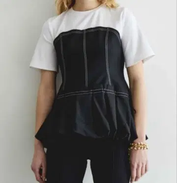 MAISON SPECIAL Docking Balloon Hem T셔츠