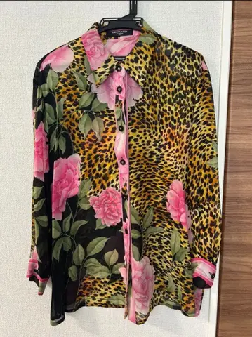 레오나르 레오파드 무늬 셔츠