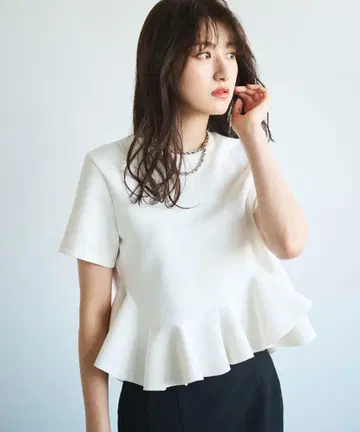 COCODEAL 코코딜 아지메 페플럼 컷소 블라우스