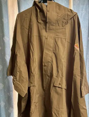 KELTY 후드 부착 판초 브라운 롱 자켓