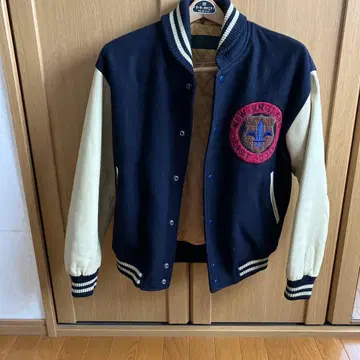 NEW ENGLAND 바시티 자켓 네이비