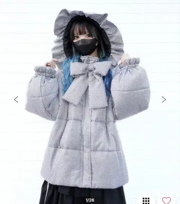 Whinny 폭 리본 솜사탕 아우터 호와이니