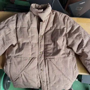 EVISU 체크 무늬 다운 자켓 42