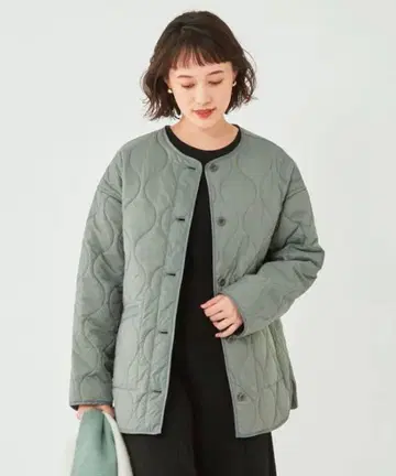 그레이 퀼팅 자켓