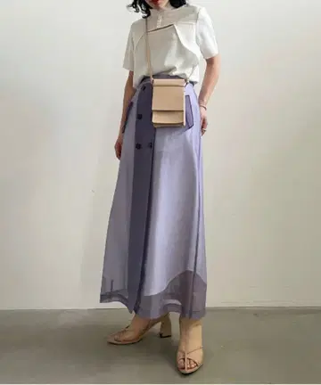 아메리빈티지 AMERI MEDI SHEER TRENCH SKIRT