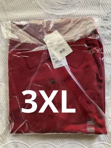 3XL 유니클로 메리노 폴로 스웨터 빨간색