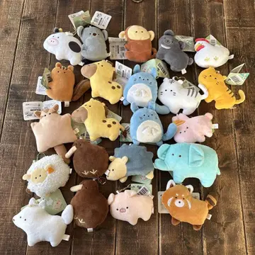 [ 당일 발송 ] 동글동글 눈의 동물원 봉제 인형 키링 22개 묶음 판매