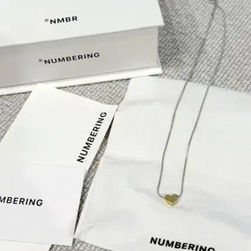 NUMBERING 하트 모양 목걸이 한국 구매품