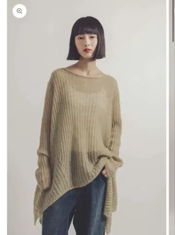 나구모 후카 MYNE SHEERPRPULUMKNIT 베이지