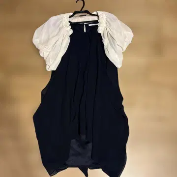 네이비 슬리브리스 원피스 베이지 화이트 베스트 세트