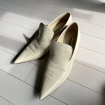 JIL SANDER 스틸레토 펌프스 크림 38 사이즈