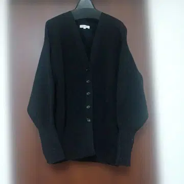 PLST 플라스테 볼륨 슬리브 니트 가디건 L 블랙