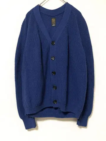 바토너 쉽스 시그니처 울 가디건 니트 스웨터 파랑 1