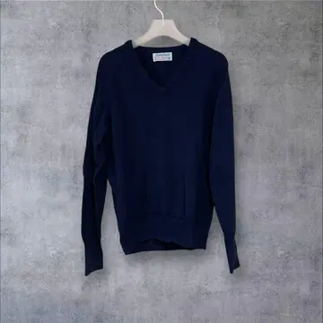 70s Ballantyne 캐시미어 네이비 스웨터 사이즈 크게