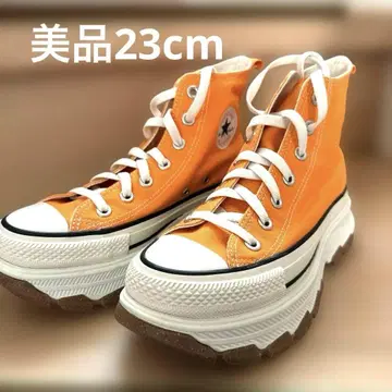 ALL STAR 오렌지 하이컷 통굽 스니커즈 새상품급 23cm
