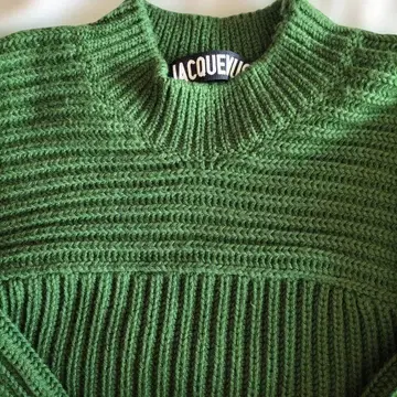 JACQUEMUS 케이블 니트 그린