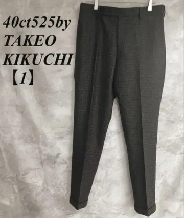 40ct525by TAKEO KIKUCHI [ 1 ] 브라운 체크 슬랙스