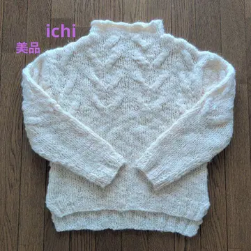 [ 새상품급 ] ichi 이치 아이보리 케이블 니트 스웨터