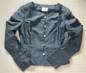 Harrods 블랙 노카라 자켓