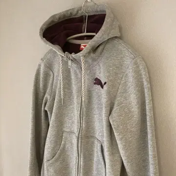Puma 풀 집업 후드티 그레이