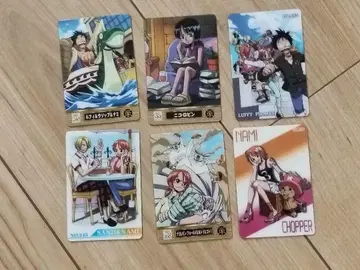 당시물 ONEPIECE 해적왕 구미 구미 카드 6장 로빈 나미 상디