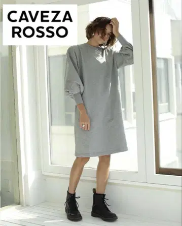 CAVEZA ROSSO 카베사로쏘 볼륨 슬리브 맨투맨 원피스