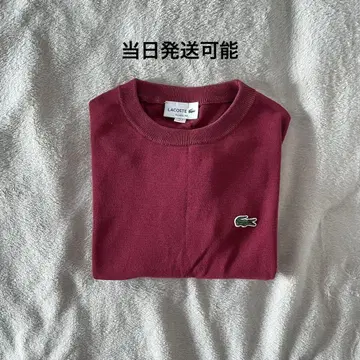 LACOSTE 클래식 핏 스웨터 US S 버건디