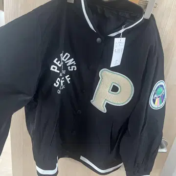 PEYTON'S STUFF 블랙 바시티 자켓 M