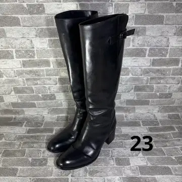 외관 새상품급 SARTORE 롱 부츠 36 벨트 천연 가죽 조키