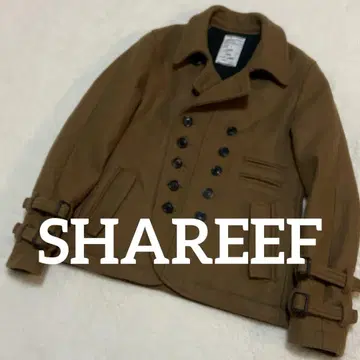 샤리프 SHAREEF 더블 브레스트 변형 P 코트 캐시미어 혼방 울