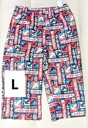 L 사이즈 이토요카도 비둘기 패턴 룸팬츠 남성용 요카도 데이 네이비