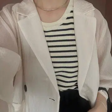 i_am 오버 사이즈 시어 자켓 아이보리