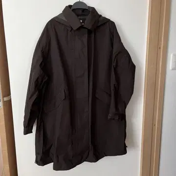 새상품급 블록 테크 릴랙스 하프 코트 다크 브라운 XL