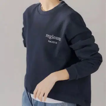 택 포함 새상품 regleam 리그림 텍스트 로고 맨투맨 트레이닝복