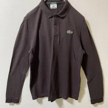 LACOSTE 다크 브라운 긴팔 피케 셔츠
