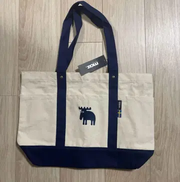 moz 토트백 내추럴/네이비