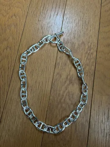 실버 체인 목걸이 약 50cm