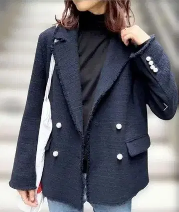Spick & Span 네이비 더블 브레스트 테일러드 자켓