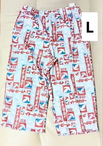 L 사이즈 이토요카도 비둘기 패턴 룸 팬츠 남성용 요카도 데이 스카이블루
