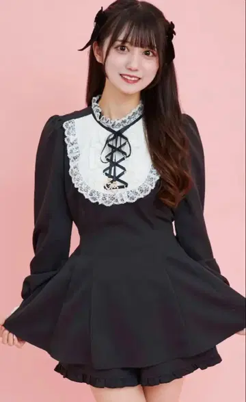 시크릿허니 레이스업 요크 셋업