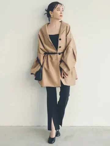 anuans 스트레치 슬릿 플레어 팬츠